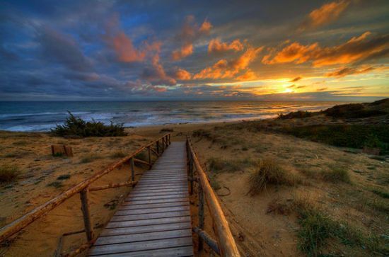 用心等待世界最美夕阳落日的拍摄地