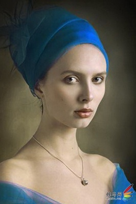 因此我们可以在使用伦布朗布光法拍摄女性肖像