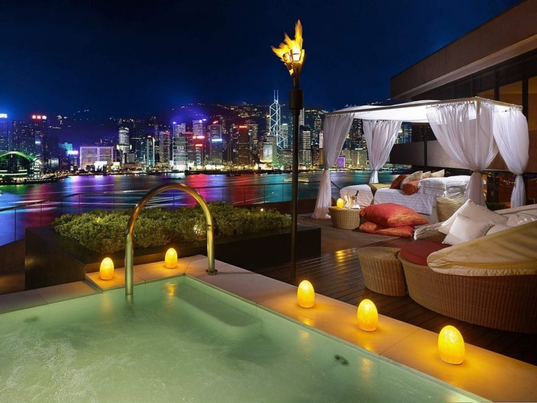 香港洲际酒店看夜景
