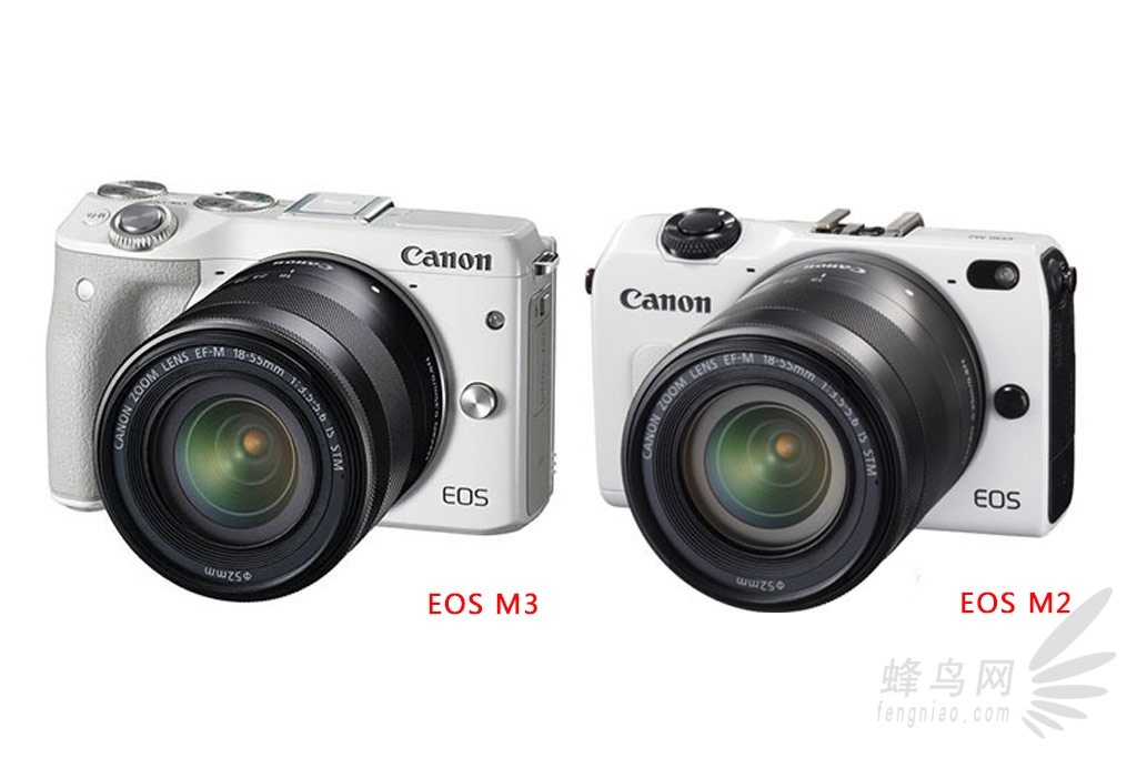 佳能eos m3和eos m2外形对比